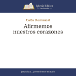 Afirmemos nuestros corazones