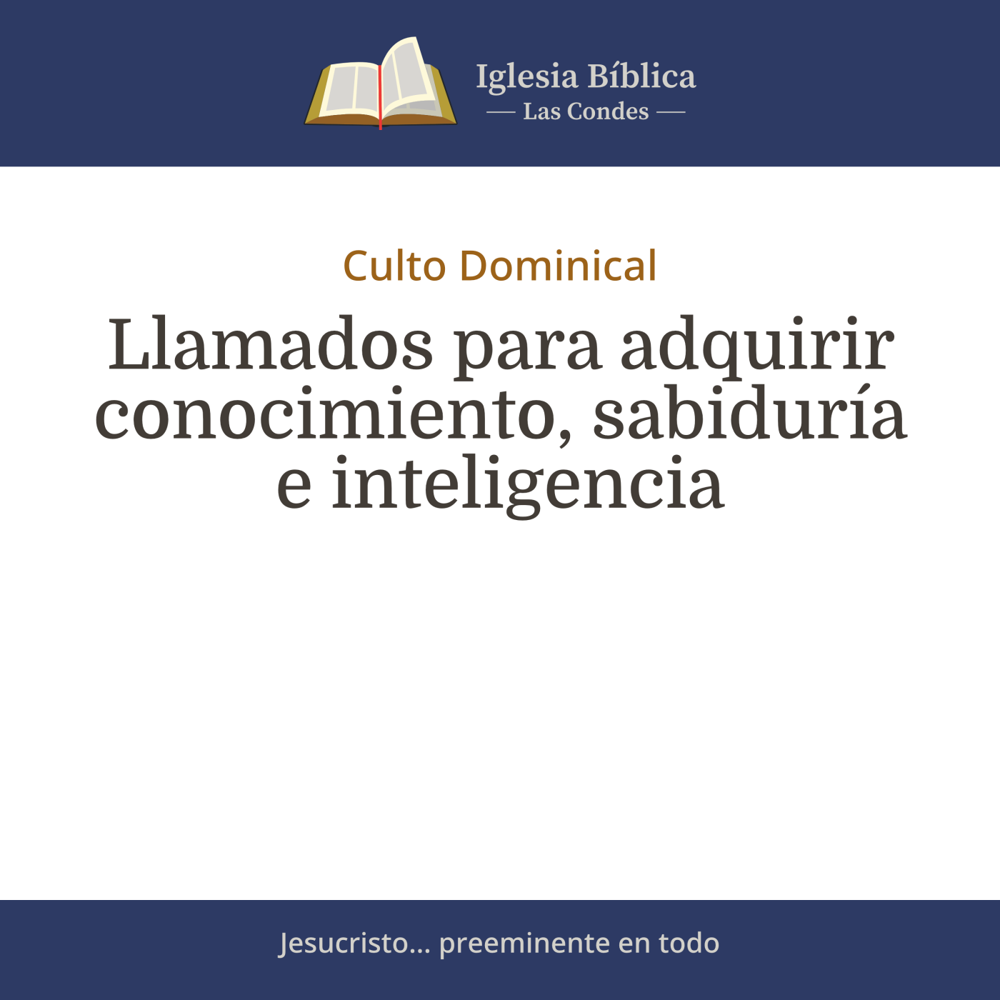 Mensajes del Culto Dominical