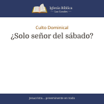 ¿Solo señor del sábado?